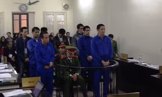 Các bị cáo tại tòa.