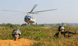 Không quân tham gia tổng duyệt đánh địch đổ bộ đường không