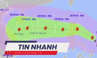 TIN NHANH: Bão Trami giật cấp 15 đang hướng vào Việt Nam; Xôn xao clip nam sinh bị ép ăn đất