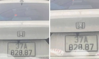 Tài xế dán băng keo thay đổi biển số xe ô tô ‘né’ phạt nguội