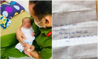 Bé trai 10 ngày tuổi bị bỏ rơi trước cổng nhà dân cùng mẩu giấy xin lỗi con