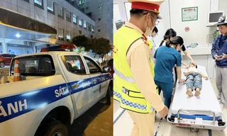 CSGT hỗ trợ đưa bé trai có dấu hiệu ngưng thở tới bệnh viện
