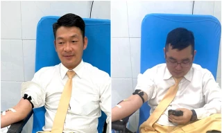 Cảnh sát giao thông hiến máu cứu cháu bé mắc bệnh hiểm nghèo