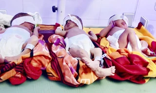 Sản phụ sinh ba bé trai sau 8 năm khó có con