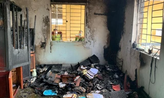 Phòng làm việc của Chủ tịch xã ở Nghệ An bất ngờ bốc cháy