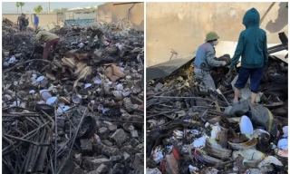 Cháy dữ dội thiêu rụi cửa hàng đồ gia dụng ở Nghệ An