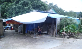 Dựng lều ở tạm vì sợ núi lở lấp nhà 