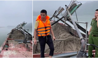 Liên tiếp phát hiện thuyền khai thác cát, sỏi trái phép trên sông Lam