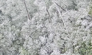 Ngắm băng tuyết phủ trắng đỉnh núi trong giá lạnh -3 độ C