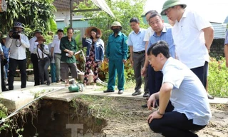 Chủ tịch tỉnh yêu cầu doanh nghiệp hỗ trợ toàn bộ kinh phí khắc phục sự cố sụt lún ở Nghệ An