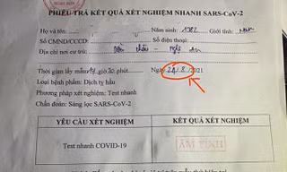 Tài xế xe tải sửa phiếu test nhanh COVID-19 để được thông chốt bị phạt 7,5 triệu đồng