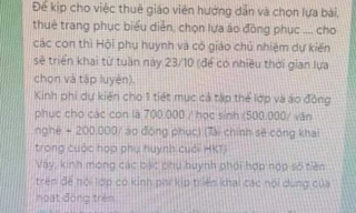 Xôn xao thông tin thu 700.000 đồng/học sinh phục vụ Ngày nhà giáo Việt Nam