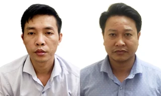 Nguyễn Khắc Tuấn (bên phải) và Đỗ Mạnh Tuấn - ảnh công an cung cấp