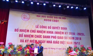 PGS.TS Nguyễn Thị Quế Anh nhận quyết định bổ nhiệm Chủ nhiệm Khoa Luật, ĐHQGHN