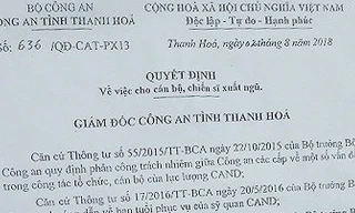 Công an nói gì về vụ việc trung úy Công an bất ngờ bị cho xuất ngũ