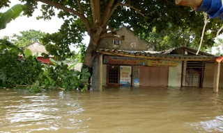 Cảnh ngập lụt tại huyện thạch thành