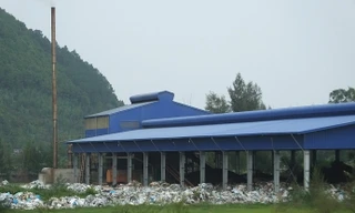 Nhà máy xử lý rác thải ở Hoăng Trường đang ngừng hoạt động