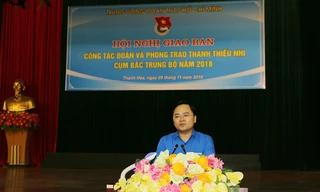 Anh Nguyễn Anh Tuấn, Bí thư Thường trực Trung ương Đoàn phát biểu tại hội nghị. 