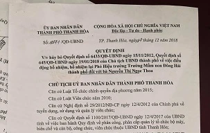 Hủy ba quyết định bổ nhiệm phó hiệu trưởng ở Thanh Hóa