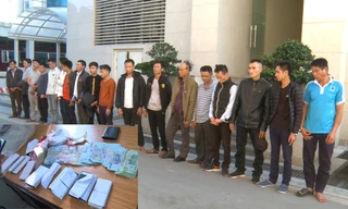 Các đối tượng đánh bạc bị bắt giữ