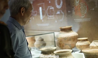 Trưng bày nhiều hiện vật gốc của di tích quốc gia Bãi Cọi. Ảnh: Nguyên Khánh