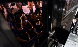 Chùa Phúc Khánh đóng cổng chùa để tổ chức Đại lễ Vu lan. Ảnh: HOÀNG MẠNH THẮNG