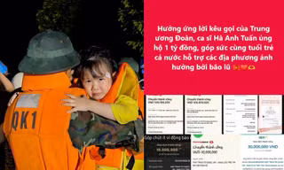 Dàn sao Việt "tiếp sức" đồng bào vùng bão lũ vượt qua khó khăn