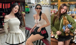 Hoa hậu Lương Thùy Linh, Thùy Tiên, Thanh Thủy diện váy siêu ngắn du Xuân