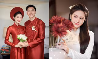 Ngắm 2 thiết kế áo dài được cô dâu Doãn Hải My diện trong lễ ăn hỏi