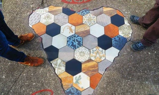 Biến ổ gà trên đường phố thành tác phẩm nghệ thuật: Anh tài là đây chứ đâu!