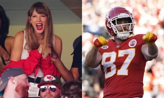 Taylor Swift cổ vũ "bạn trai tin đồn" Travis Kelce đầy cuồng nhiệt trên khán đài