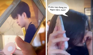 Đi ăn hàng gặp trai đẹp, màn quay lén crush có đầu tư của cô gái khiến dân mạng cười ngất