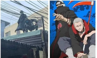 Khoảnh khắc 2 chiến sĩ cứu trợ miền Trung giữa trời mưa bão: "Naruto" đời thực siêu ngầu!