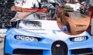 Nhóm bạn trẻ Việt Nam gây sốt với thiết kế siêu xe Bugatti phiên bản thủ công cực chất