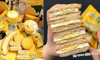 Tín đồ Chocopie sẽ thích mê điều này: Bánh nhân kem chuối tươi cực lạ miệng!