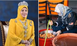 Người dân Malaysia gặp khó khăn do lũ lụt: Hoàng hậu tự tay nấu 1.000 hộp thức ăn để tặng