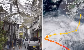 Bão Khanun bất ngờ quay ngoắt gần 180 độ, trở lại đúng nơi nó đã đi qua ở Nhật Bản