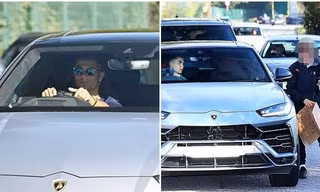 Người hâm mộ cầm tấm bảng đứng đợi bên đường, viết gì mà khiến Cristiano Ronaldo dừng lại?