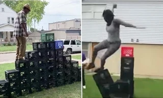 Thử thách thùng sữa trên mạng xã hội: Xem có thể buồn cười, nhưng làm theo rất nguy hiểm