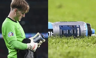 Tại sao thủ môn Jordan Pickford của Anh có chai nước in đầy tên các cầu thủ đội tuyển Ý?