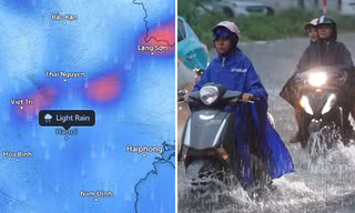 Ngày mai Hà Nội vẫn mưa và giảm nhiệt độ, bao giờ miền Bắc mới hết mưa dông?