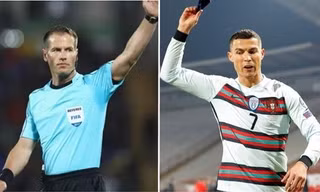 Hóa ra trọng tài trận Anh - Đan Mạch là người từng từ chối bàn thắng của Cristiano Ronaldo