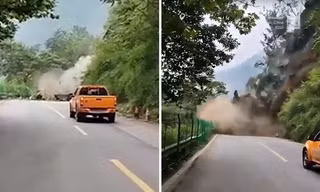 Video cảnh lở đất kinh hoàng ở Trung Quốc: Như cả ngọn núi đổ xuống đường