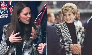 Đâu chỉ Hoàng tử George giống Công nương Diana, Công nương Kate cũng cố ý mặc như mẹ chồng