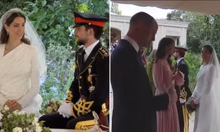 Hoàng tử William nhắc nhở gì Công nương Kate ở hôn lễ của Thái tử Jordan?