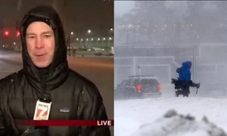 Phóng viên xả giận trên sóng trực tiếp biến tin thời tiết thành tiết mục hài, ai xem cũng phải cười