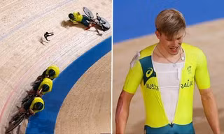 Cú ngã quá nguy hiểm của VĐV ở Olympic Tokyo khi đang đua xe đạp thì gãy ghi-đông xe