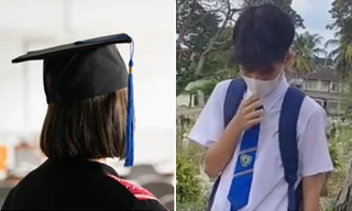 Nhóm học sinh đi thăm cô giáo sau kỳ thi tốt nghiệp trung học, ở một nơi không ai ngờ tới