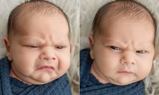 Em bé sơ sinh bỗng dưng nổi tiếng vì cứ được chụp ảnh là lại "tỏ thái độ"