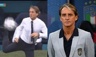 Hất bóng như Cristiano Ronaldo, HLV đội Ý Roberto Mancini được yêu thích nhất EURO 2020